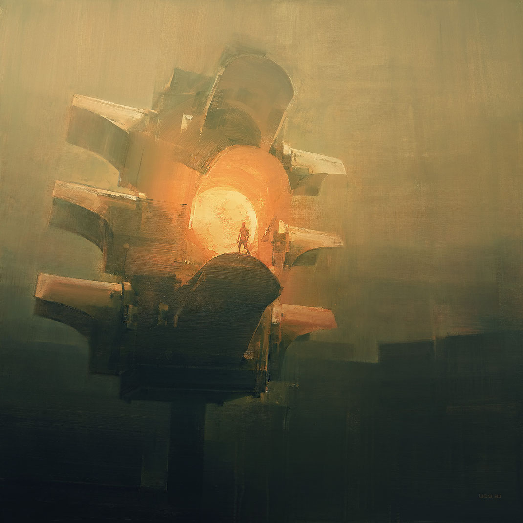 PERSPECTIVE / WES 21 / Wes21 / Remo Lienhard / Schwarzmaler / Contemporary Art / Oil Painting