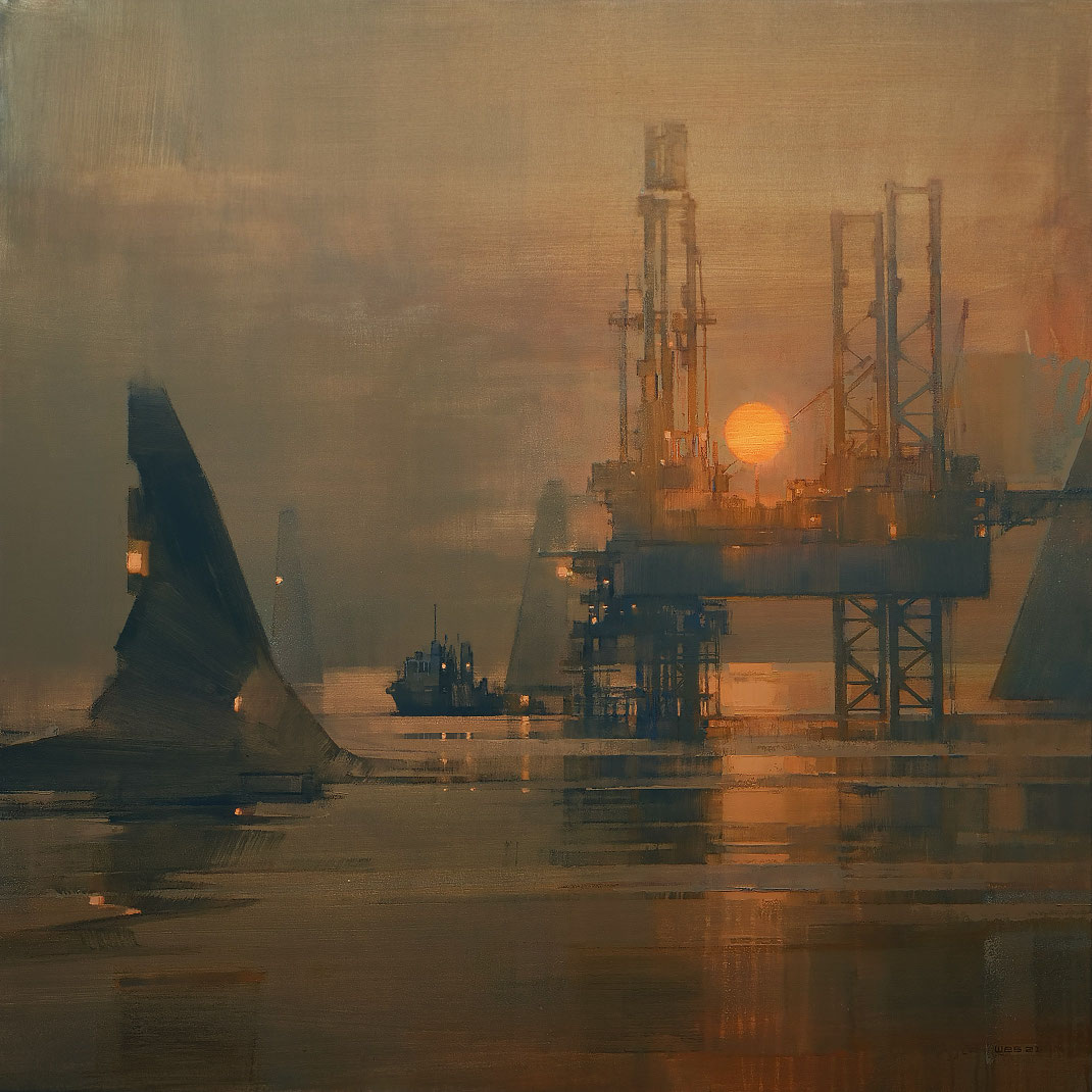 WES 21 / Wes21 / Remo Lienhard / Schwarzmaler / Contemporary Art / Oilpainting