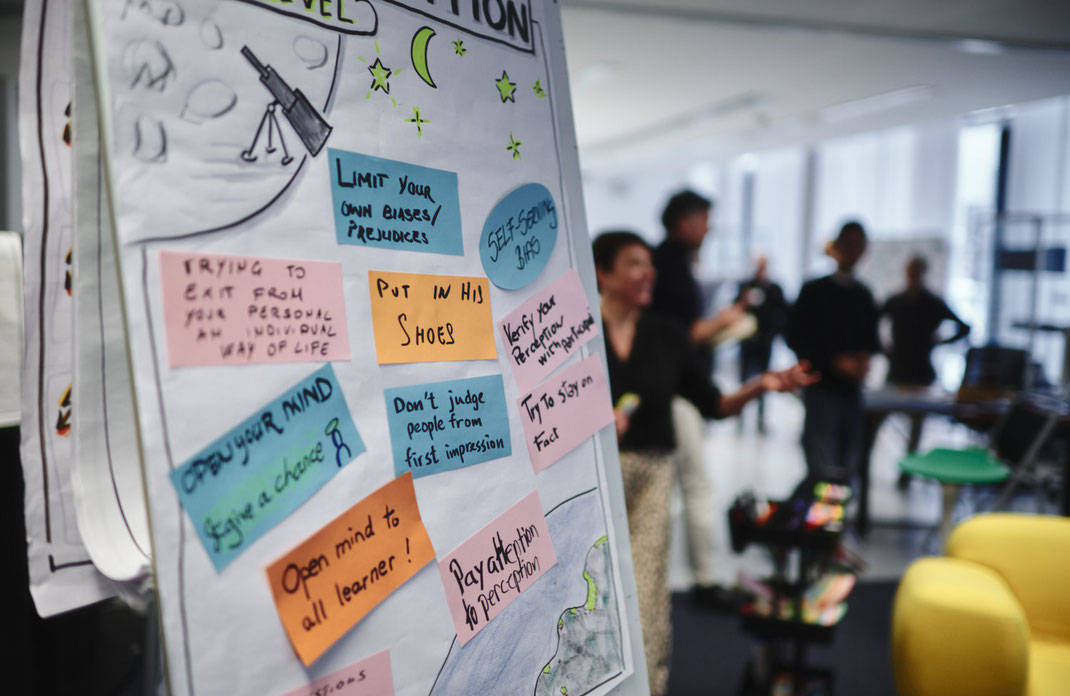 Event-Foto vom Mercedes-Benz Global Training in Stuttgart: Visualisierung zum Thema Wahrnehmung. Foto: Christoph Bastert.