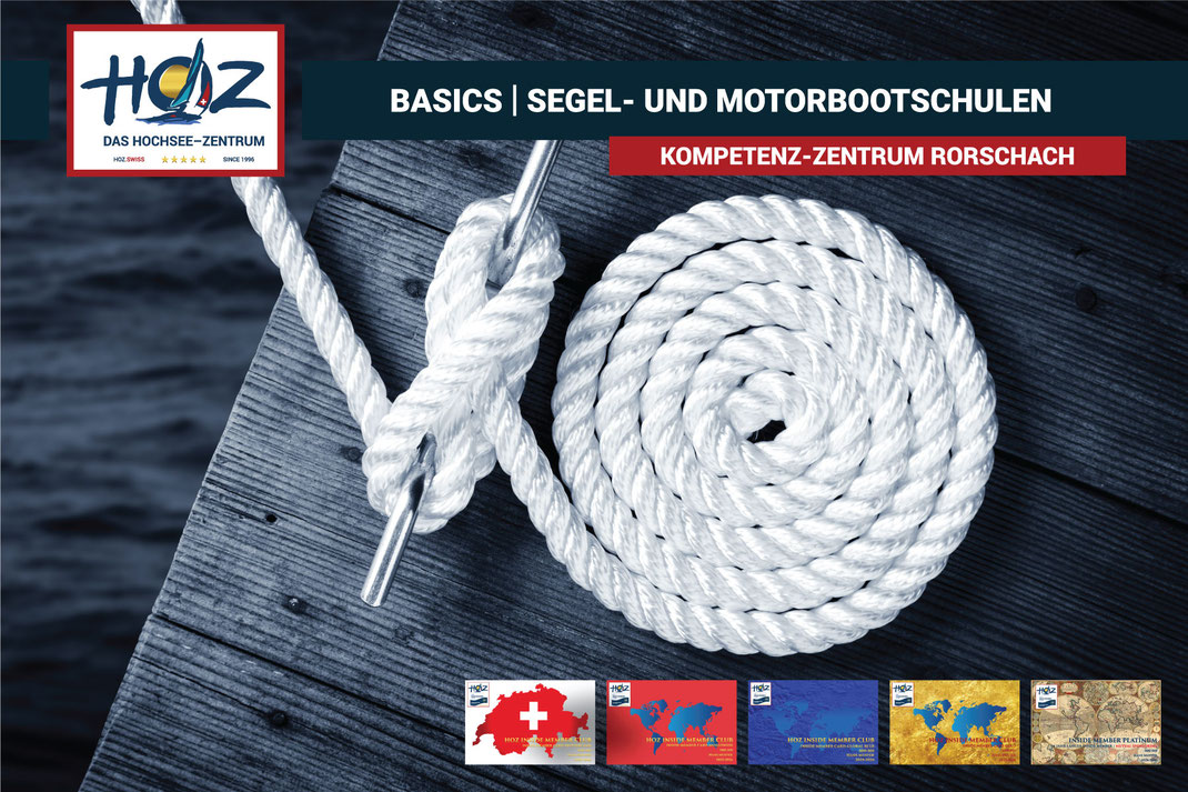 HOZ Segel- und Motorbootschulen in Rorschach – Grundlagen der Nautik professionell erlernen, optimal für den Einstieg in den Bootssport.