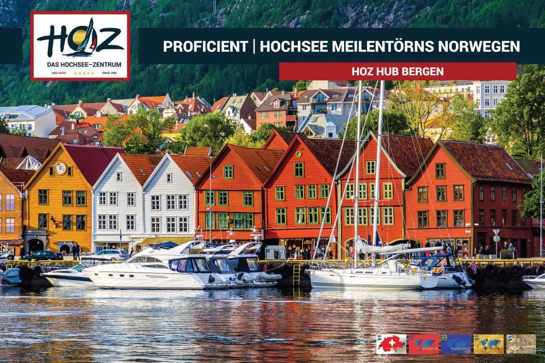 HOZ HOCHSEEZENTRUM | HUB Bergen | Segeltoern Norwegen | Meilen fuer den Hochseeschein | www.hoz.swiss