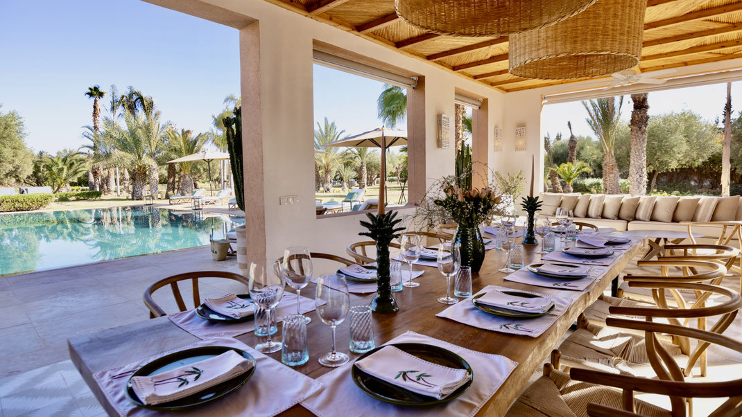 Location Villa privée Marrakech 5 chambres pour 10 personnes avec piscine chauffée