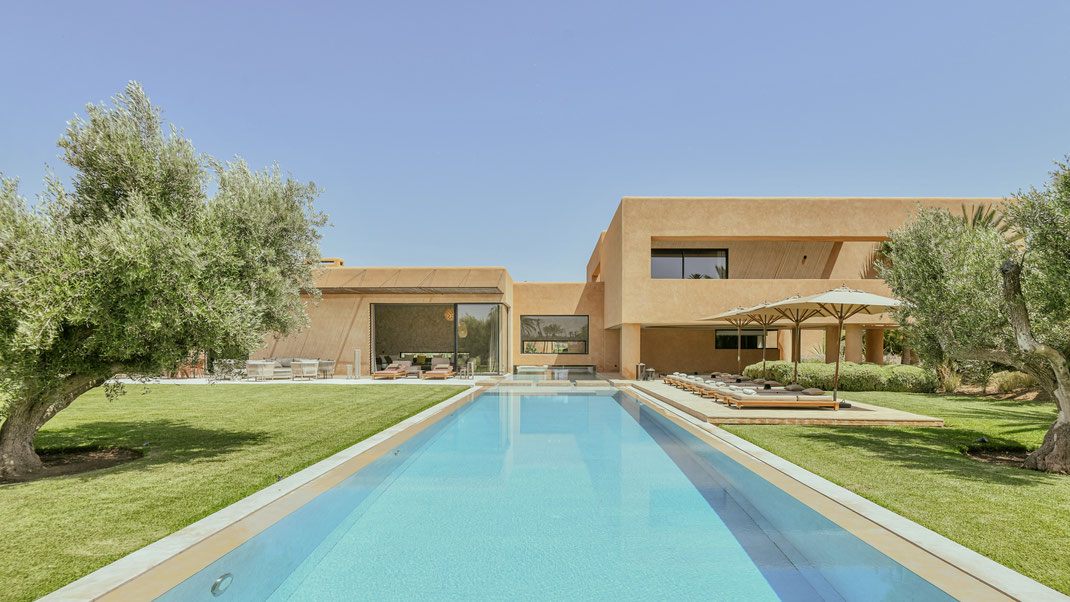 Villa d'architecte à louer dans la palmeraie pour 12 personnes