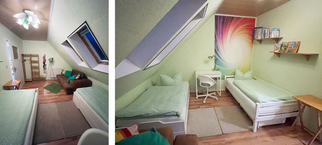 Kinderzimmer mit zwei Schlafmöglichkeiten