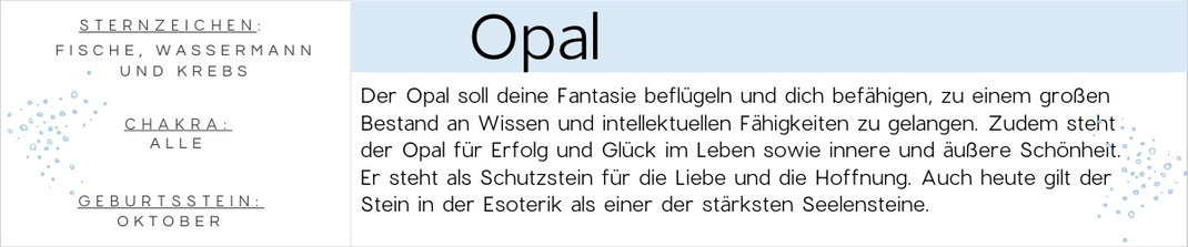 Banner Opal Edelstein Beschreibung