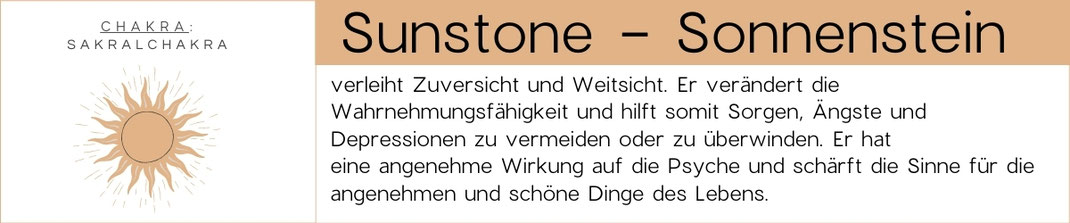 Edelsteinbeschreibung Sunstone / Sonnenstein Grafik