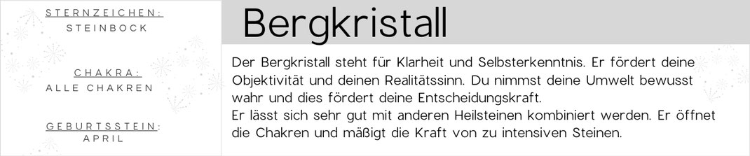 Bergkristall Edelstein Armbänder, Malas und Schmuck - Kollektion