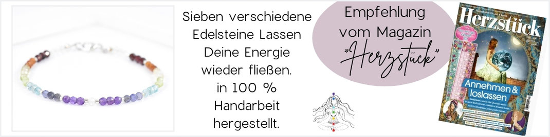 Chakra Armband Empfehlung der Zeitschrift Herzstück