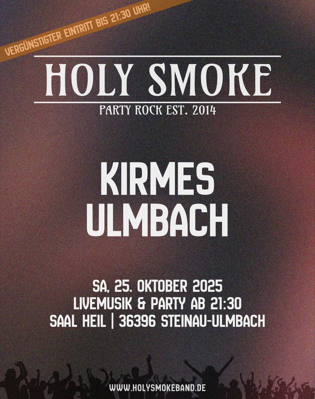 Kirmes Ulmbach Steinau Vogelsberg Veranstaltung Coverband Holy Smoke