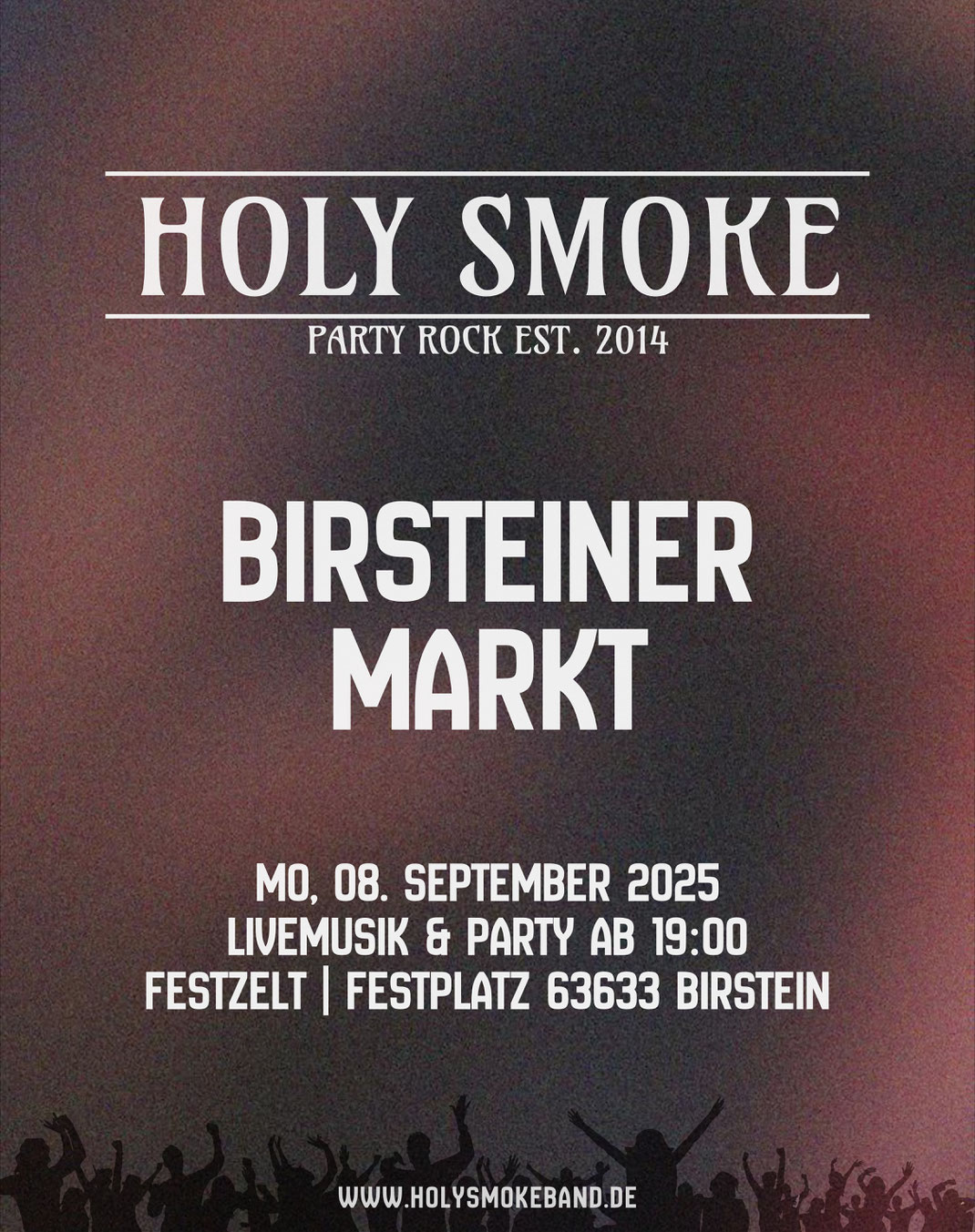 Birsteiner Markt 2025 Programm Party Band Holy Smoke 