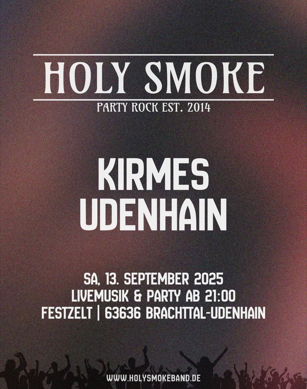 Kirmes Udenhain 2025 mit Holy Smoke Partyband Hessen MKK