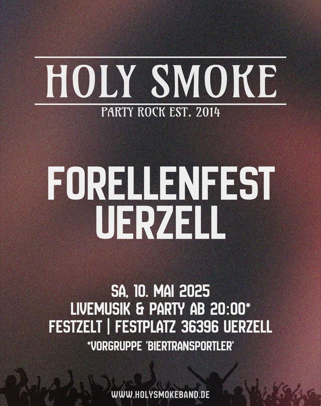Forellenfest Uerzell 2025 mit Holy Smoke Partyband und Biertransportler