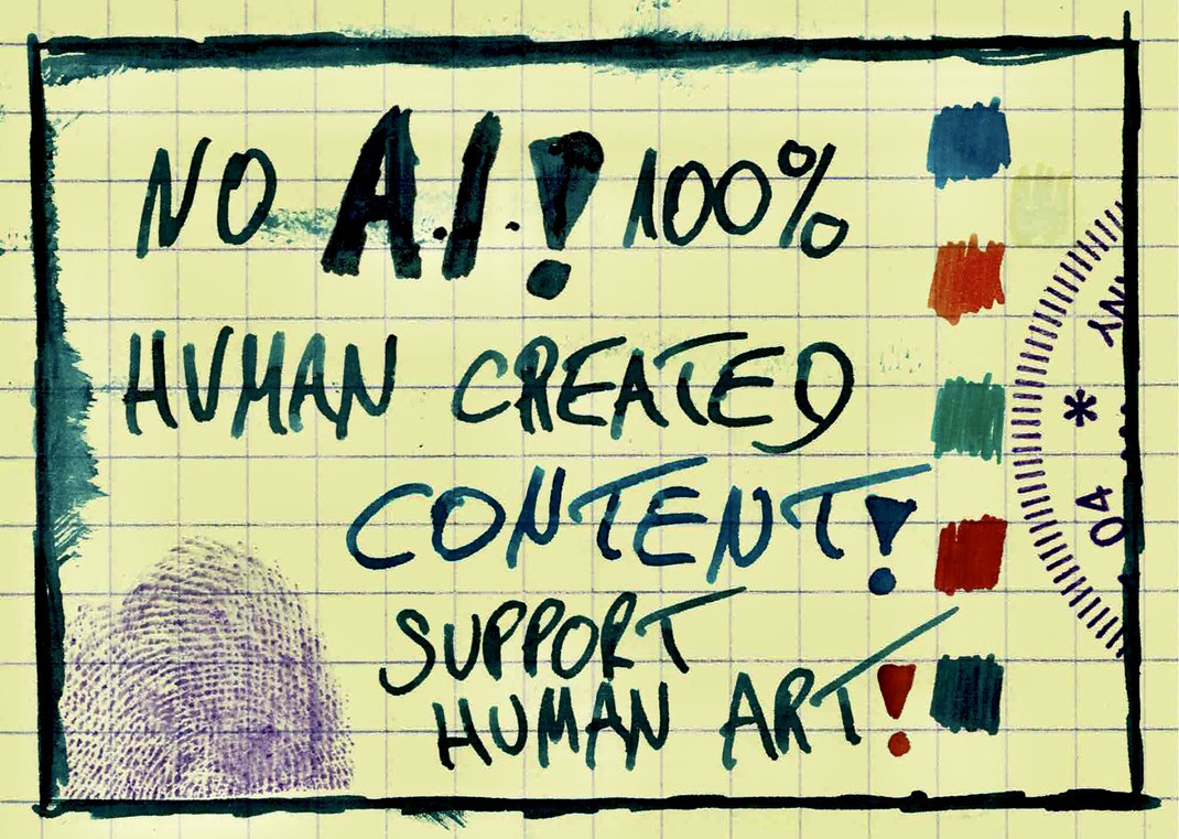 human created content – button