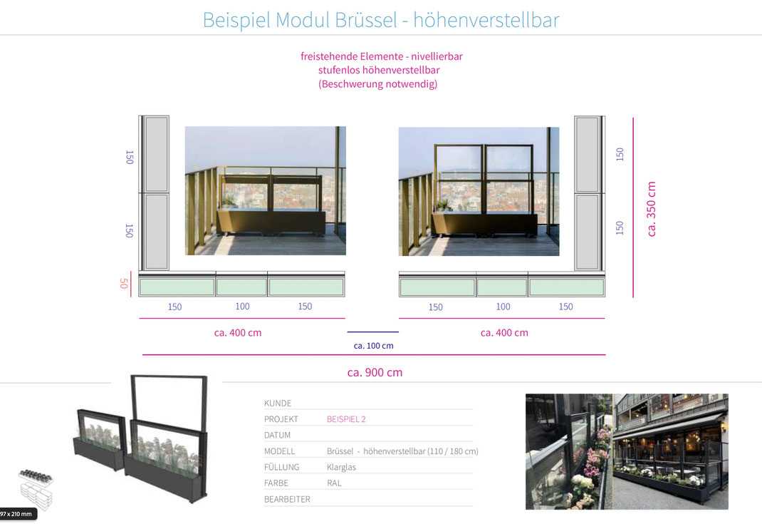 Planung einer Terrasse mit Windschutz