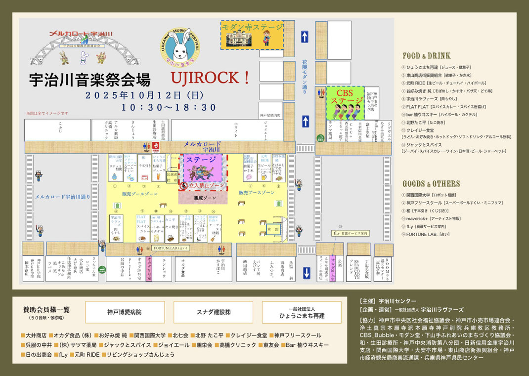 宇治川音楽祭 2025|屋台MAP