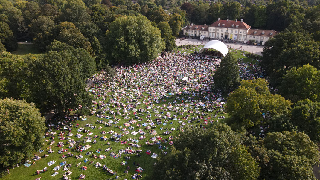 Luftaufnahme, Klassik Open Air Bühne, Bühne mieten