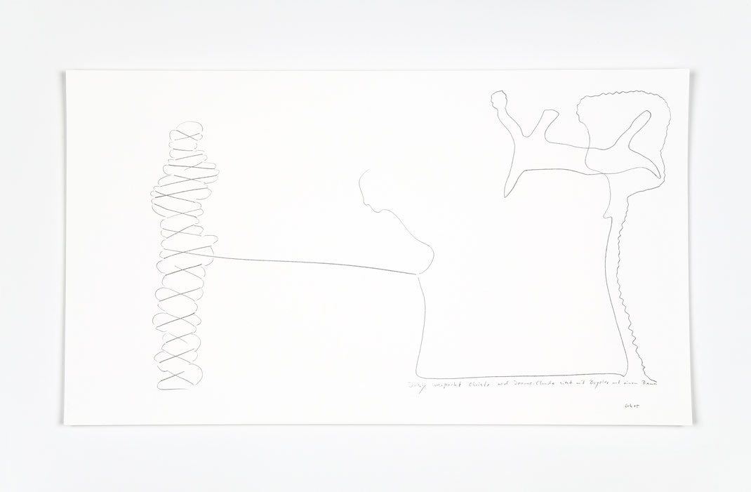 artiste-christo-emballee-par-josy-kraft-art-contemporain-dessin-crayon-sur-papier-franticek-klossner-kunsthalle-de-berne