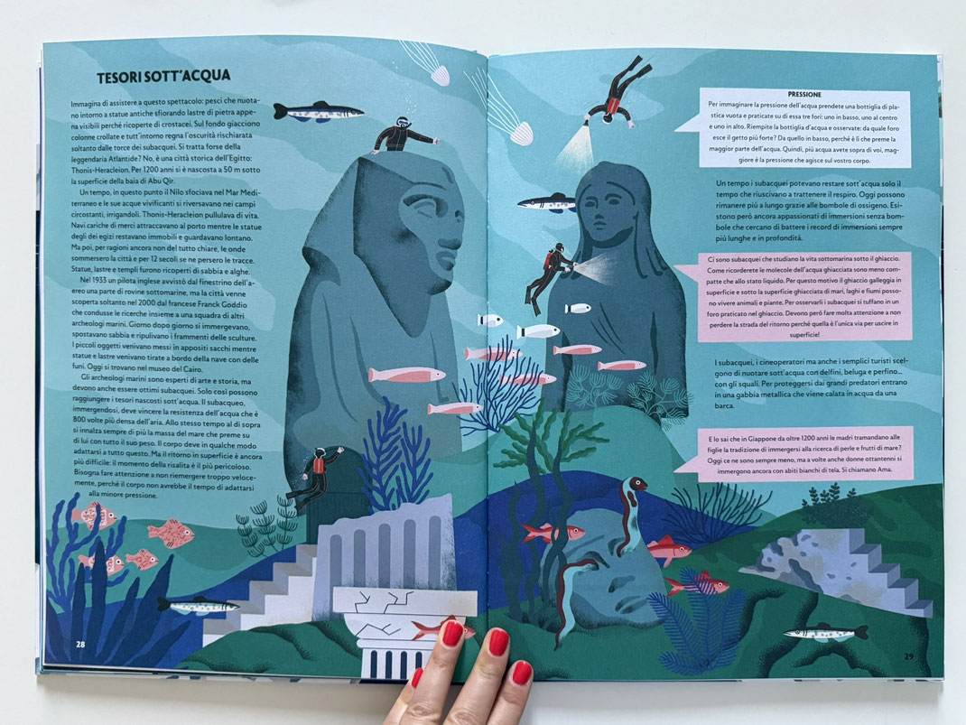 Tesori sott'acqua, libro per bambini ACQUA Il gatto verde edizioni
