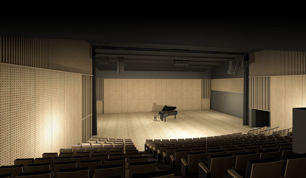 Le futur auditorium du conservatoire qui pourra accueillir 250 spectateurs pour des représentations