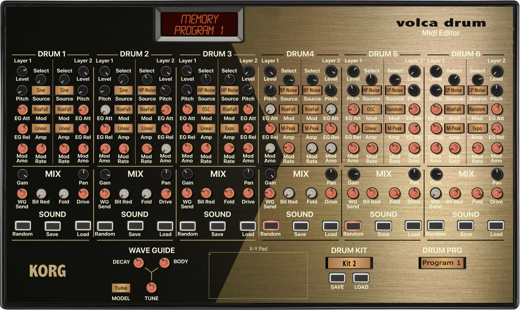 Korg Volca Drum Editor and Sound Bank VST and Standalone