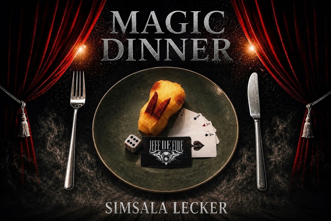 SIMSALA LECKER - Die Magic Dinner Show mit dem Zauberkünstler Jeff de Fire aus Kiel. www.jeffdefire.de