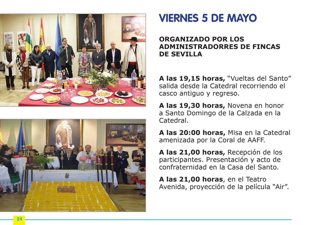 Programa de las Fiestas de El Santo en Santo Domingo de la Calzada