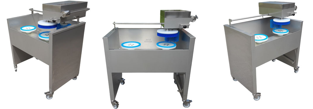 PM-450 Affinatrice per formaggi con 2 stazioni di maturazione orizzontali per forme di formaggio fino a Ø450 mm