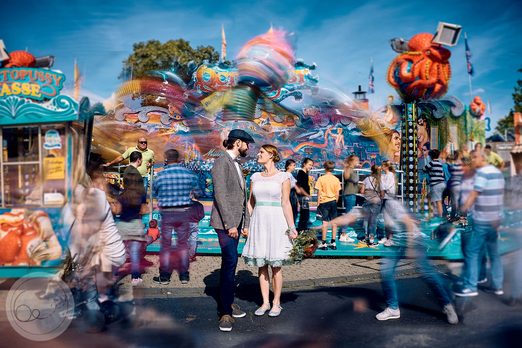Hochzeit-Pützchens Markt-freie Trauung-Vintage