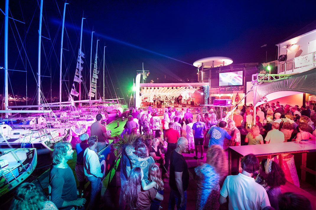 Arrival of the Transatlantic Race Transat, evening at the quay of Gustavia © Guirec Pouliquen, Comité Territorial  du Tourisme de Saint Barthélemy CTTSB