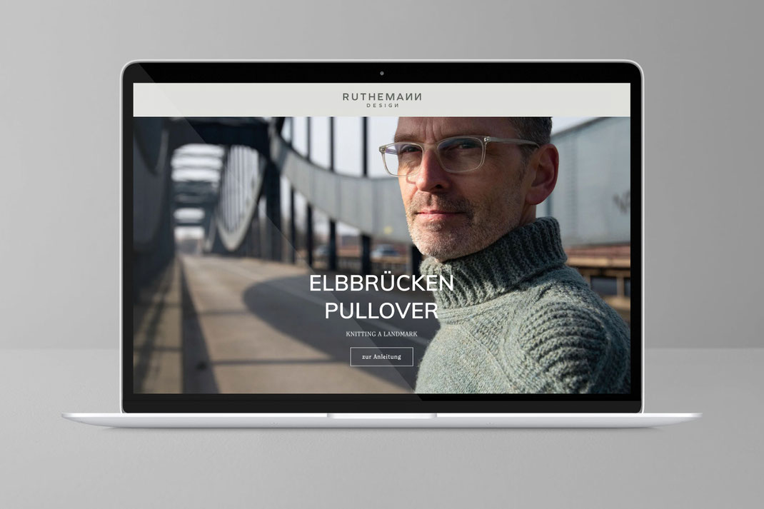 Website von Ruthemann Design, Knitwear Design, Strickdesign aus Hamburg