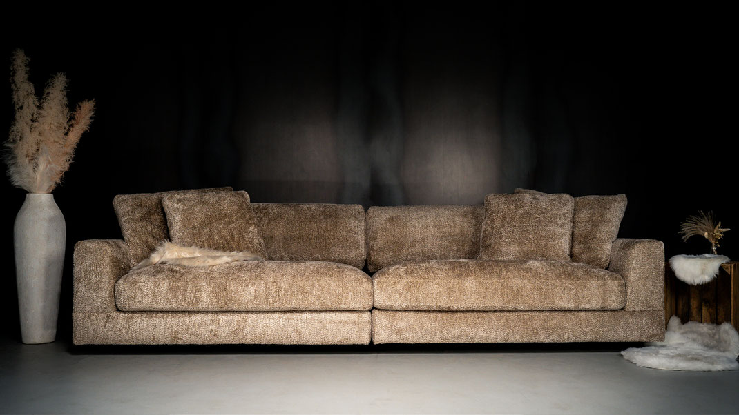 MÖBELLOFT XXL Designersofa Palazzo aus Stoff, Samt, Cord, oder Kunstleder für kuschlige und gemütliche Einrichtung modern
