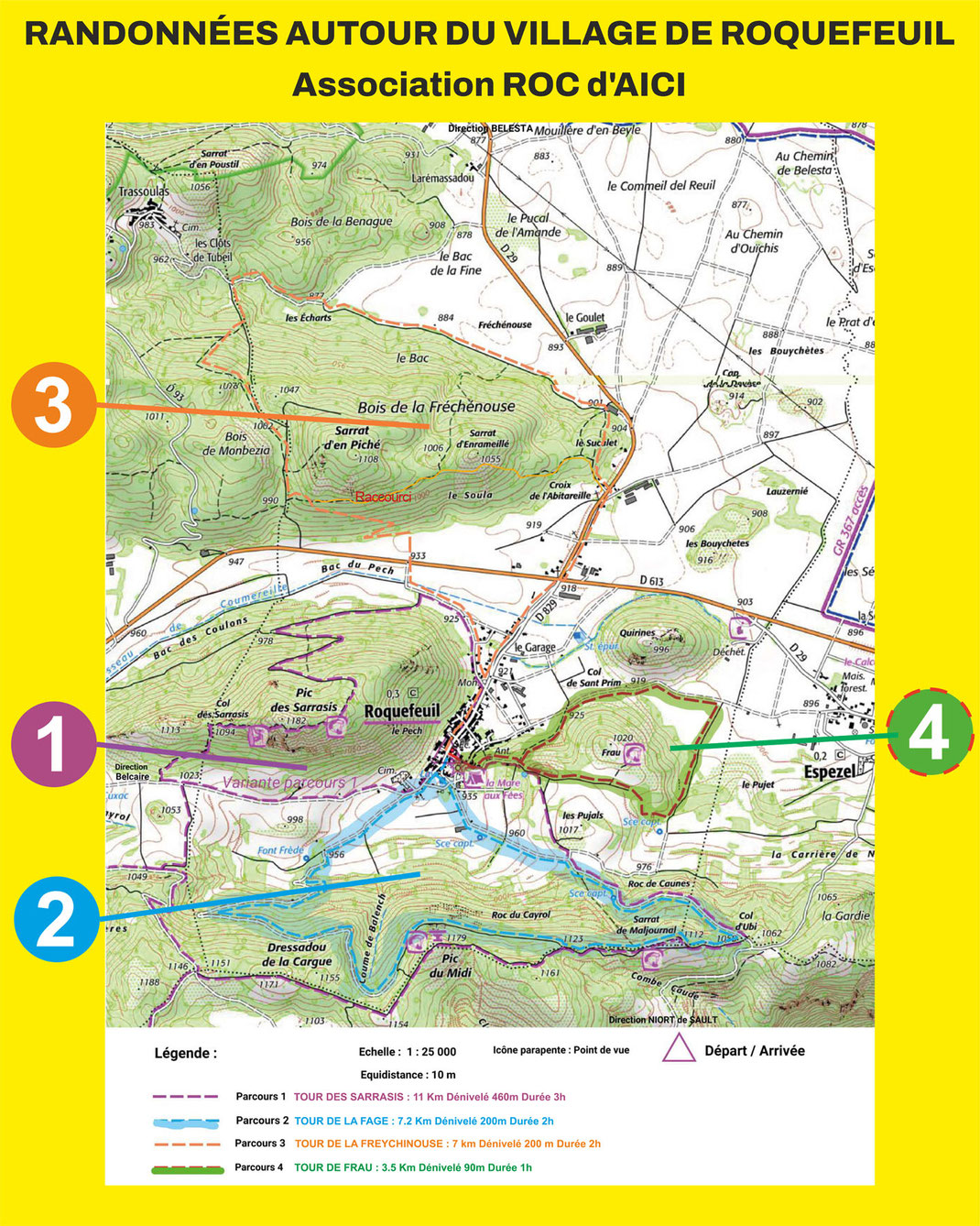 Randonnées au départ du village de Roquefeuil