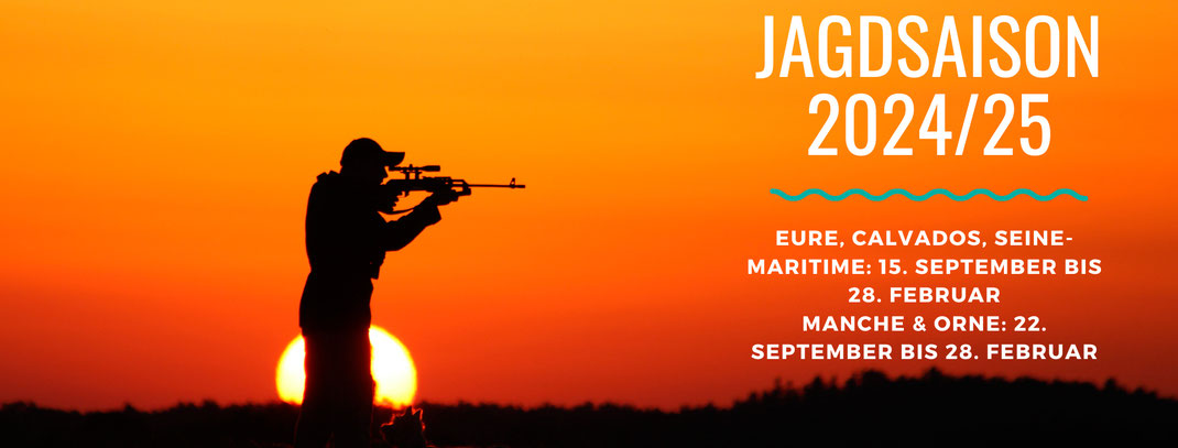 Daten der Jagdsaison in der Normandie.