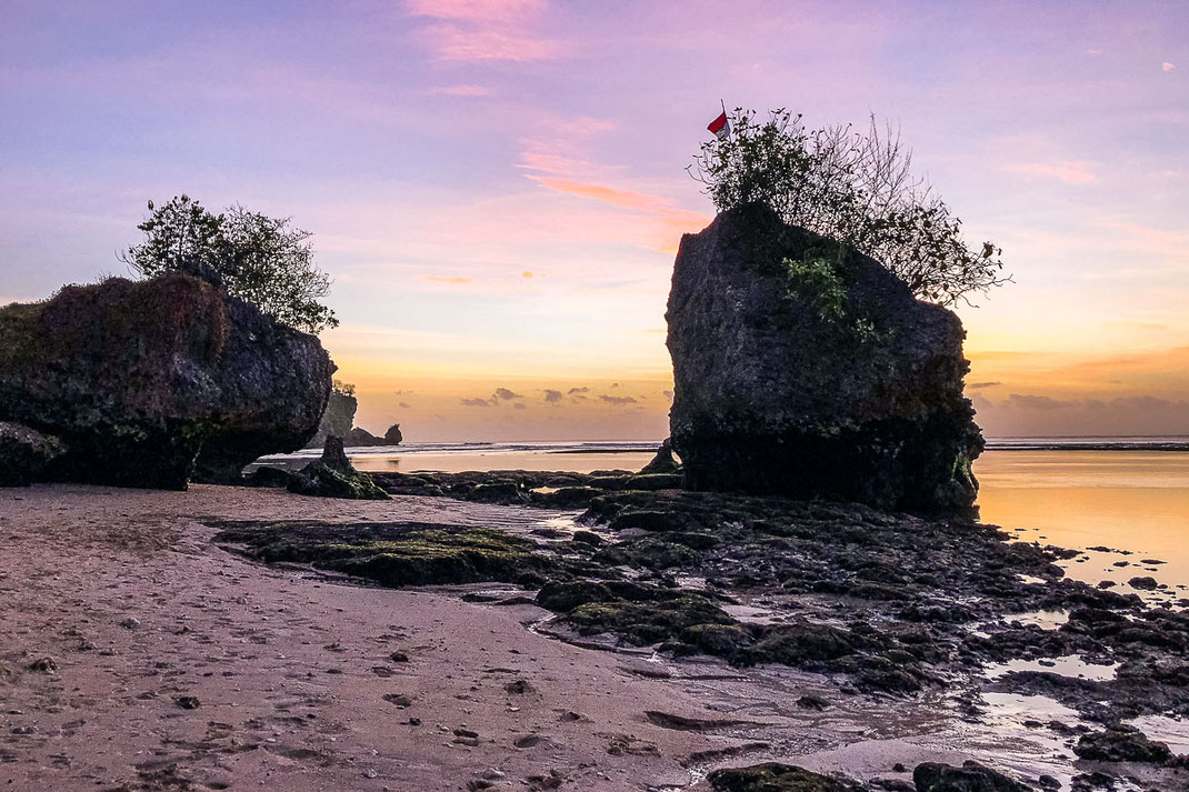 Sunset at Padang Padang Beach.