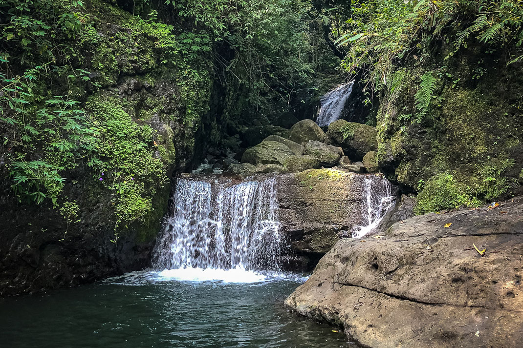 Waterfall in the natural pool Chorro las Mozas.