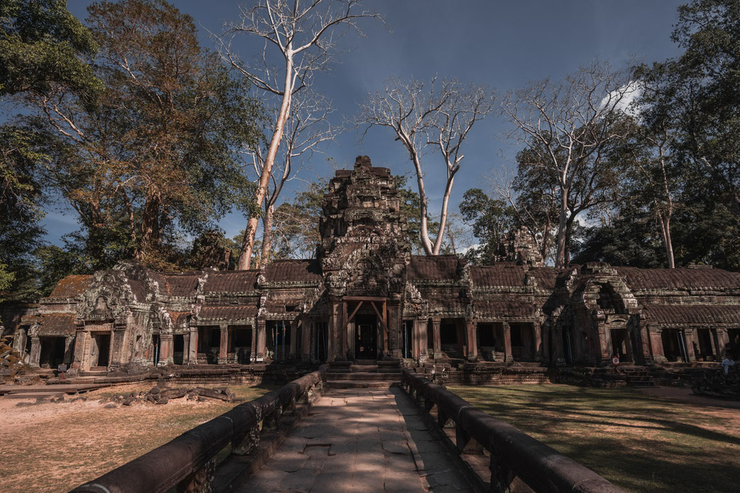 The Banteay Kdei in the city of Angkor during the day.