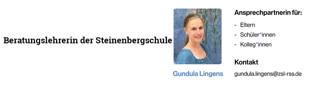 Gundula Lingens - Beratungslehrerin an der Steinenbergschule