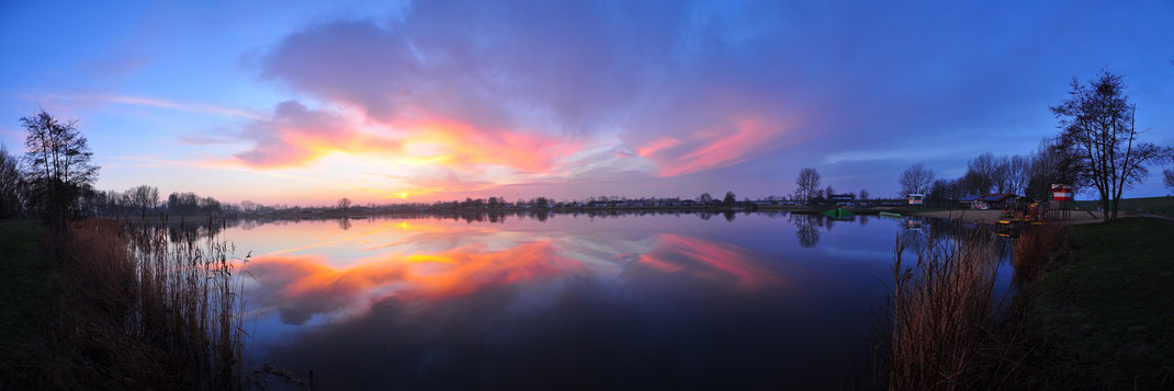 Panorama at sunset - Cuxhaven, Germany