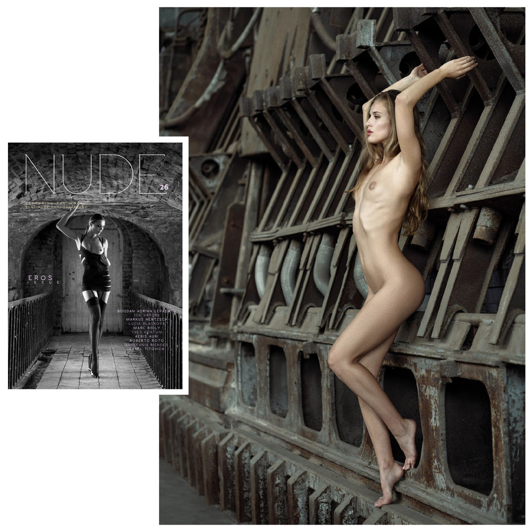 Nude Magazin 26 - Eros Issue - 11 2021 - Markus Hertzsch - Girl - Model - Steel - B&W - Nude - Fashion - Factory