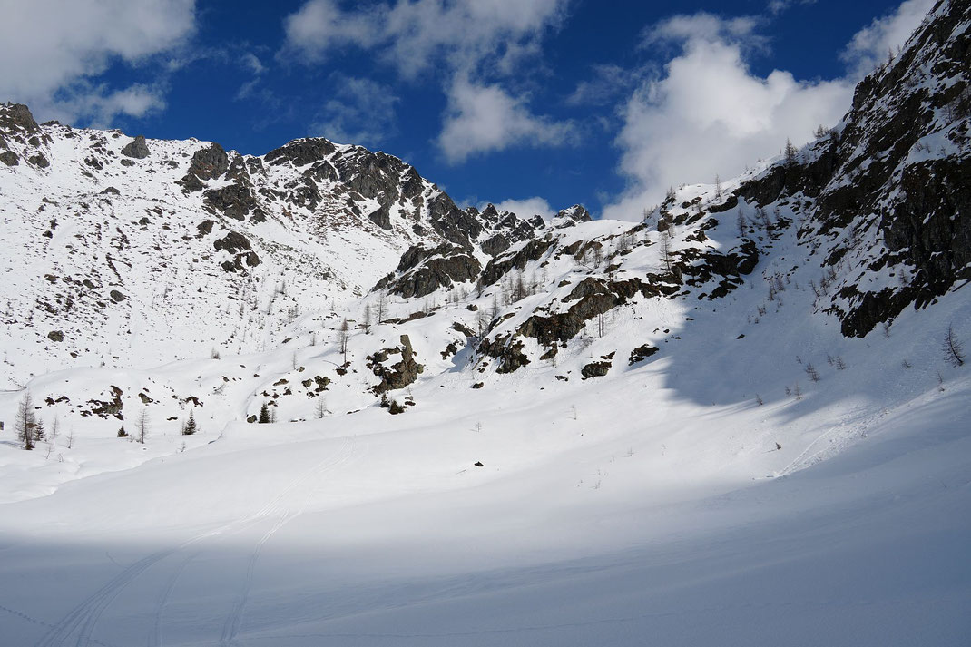 Am Ende der Abfahrt, Blick zurück