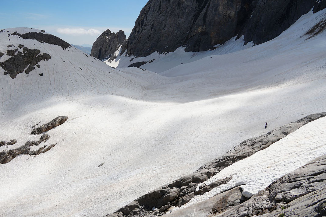 Blick von Westen über den Eisscheitel