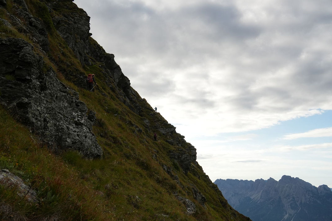 Steile Passage am Weg hinauf zum Bärenbadegg
