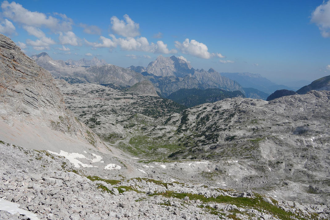 Über dieses Karstplateau verläuft der Rückweg via Buchauer Scharte