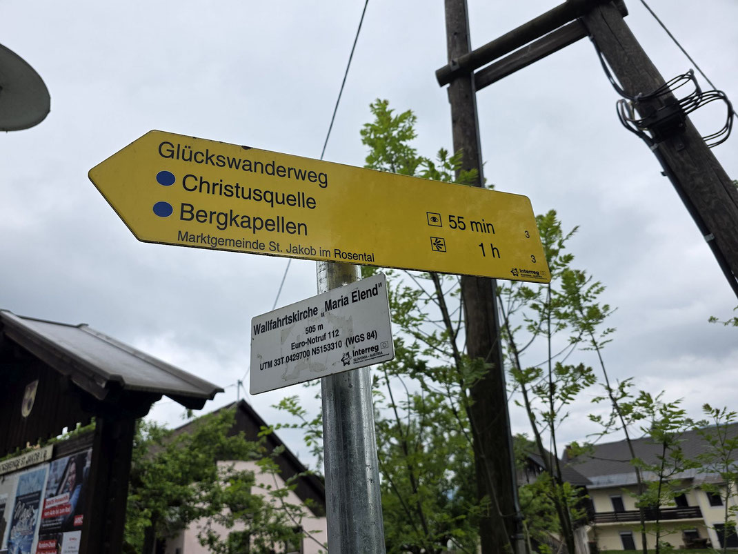 Wegweiser in Maria Elend