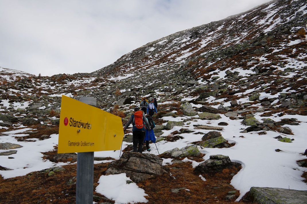 Aufstieg in rund 2350m