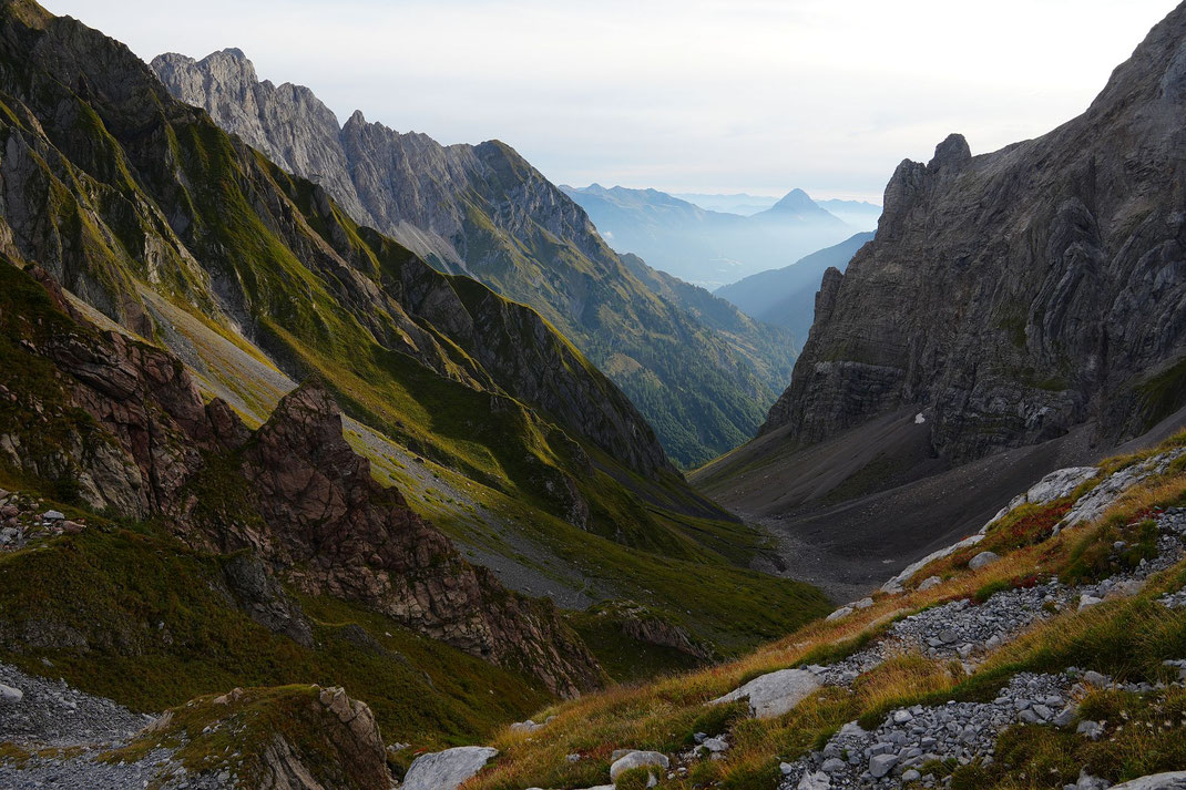 Das Hochtal oberhalb vom Valentintörl aufgenommen