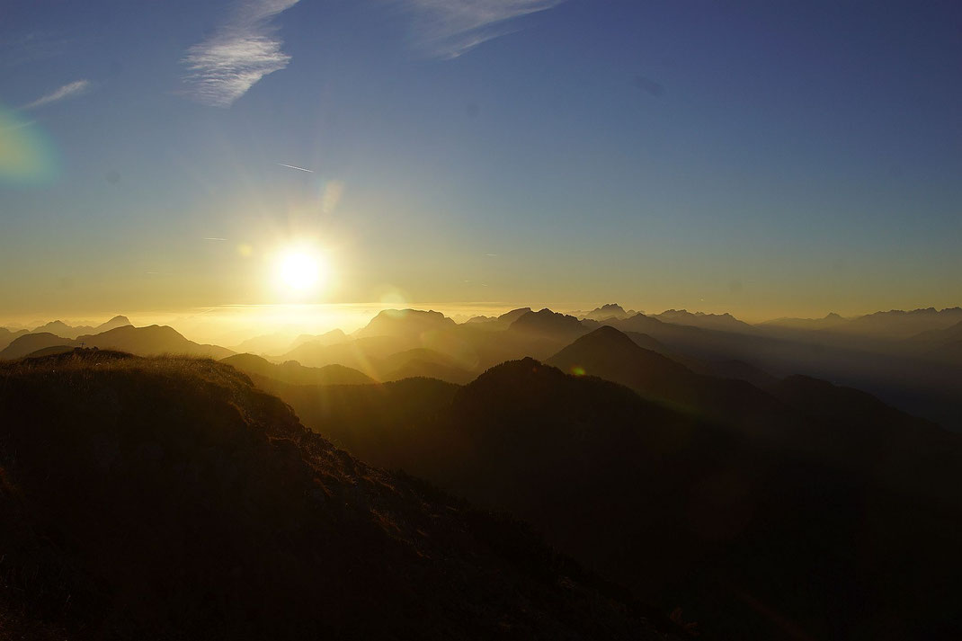 Sonnenuntergang am Oisternig