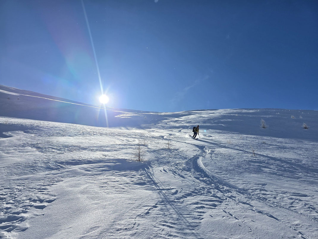 Pulverabfahrt