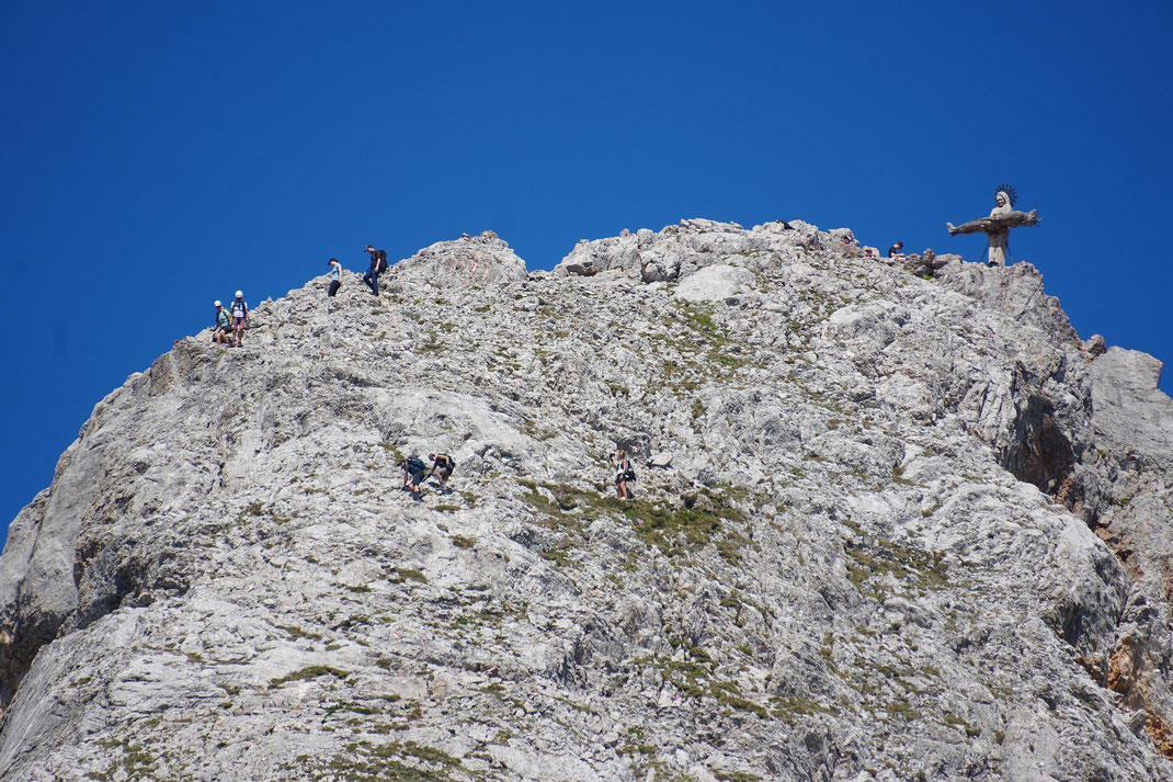 Der Gipfelaufbau nochmals im Zoom