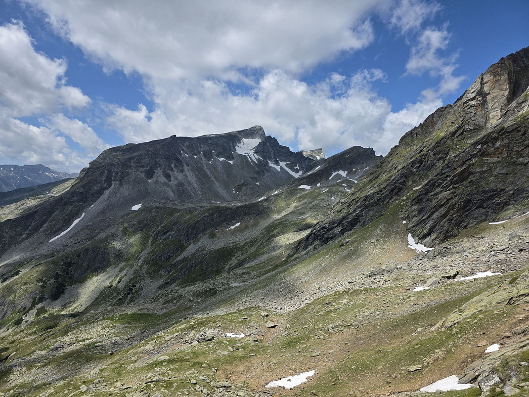 Weiterweg zum Römerweg mit Blick zum Gamskarlspitz